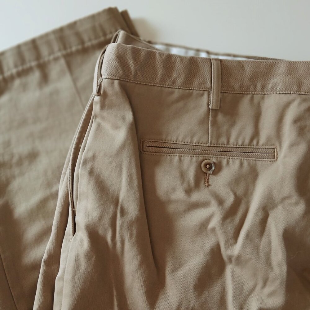 Land's End Men's Blue, Khaki & Grey Dress Slacks LOT OF 3 Pairs GUC Size 42 - Picture 9 of 9